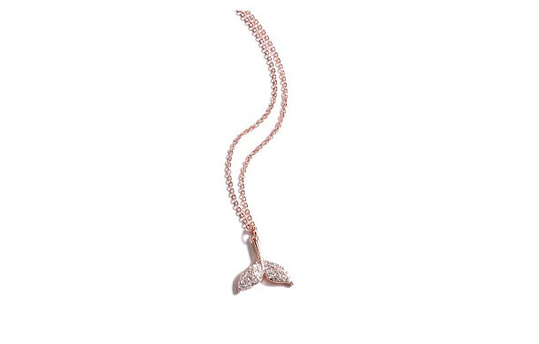 925 sterling silver fishtail silver necklace
