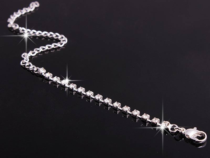 Juego de collar de 4 piezas con diamantes de imitación, pendientes, anillo y pulsera, joyería de moda para mujer