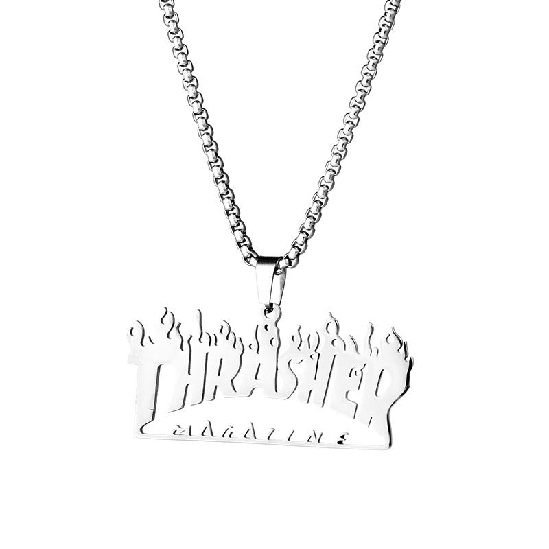 All-match Letter Hip-hop Necklace Trendy Street Pendant Accessories Pendant