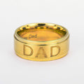 Anillo de acero de titanio con monograma