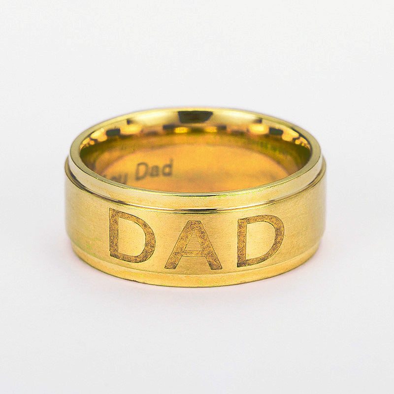 Monogrammring aus Titanstahl