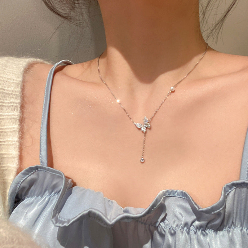 Schmetterling Schlüsselbeinkette für Damen, High-End