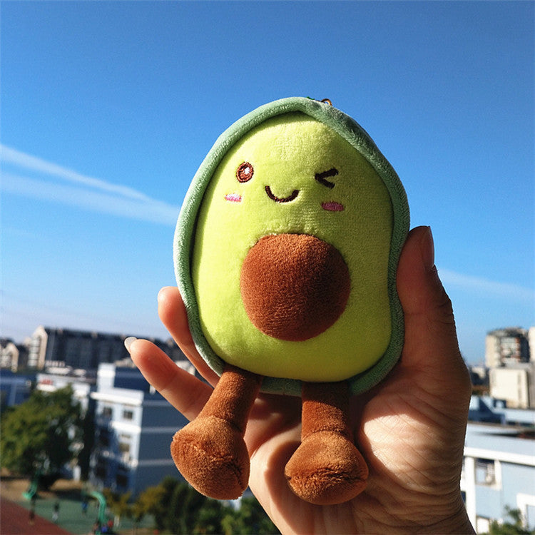 Llavero de peluche de aguacate