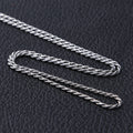 Men's Personality Thai Silver Vintage Necklace Fine Linen Rope Clavicle Chain