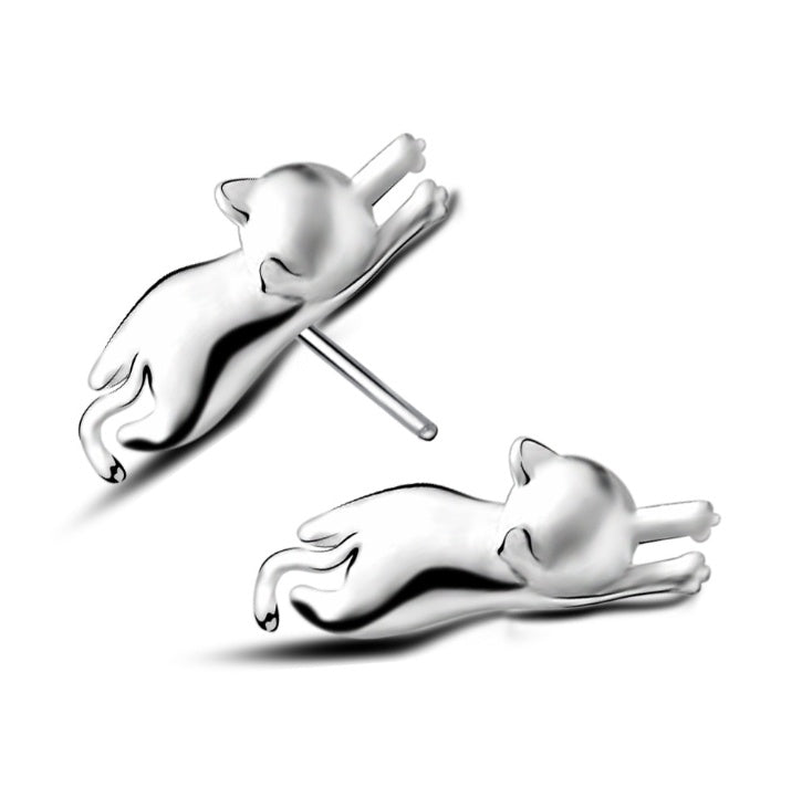 Niedliches Katzen-Schmuckset - Ring - Ohrringe - Halskette