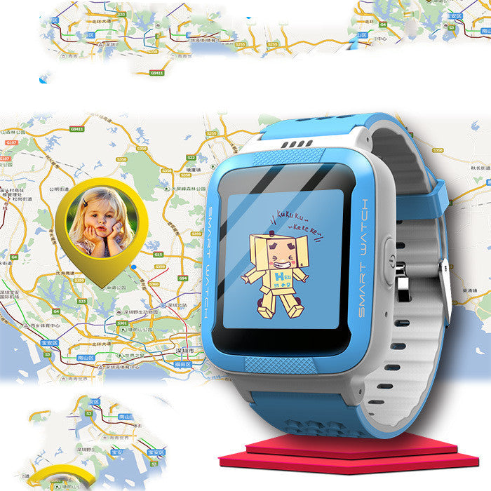 Aikou Smartwatch für Kinder, wasserdicht, Ortungsfunktion, Sprach-Mikro-Chat, Fernüberwachung, Geschenk für Kinder