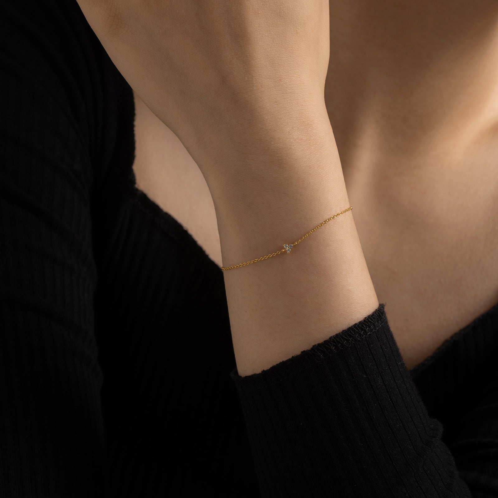 925 Sterling Silver Bracelet Women's Simple All-match Slim Chain