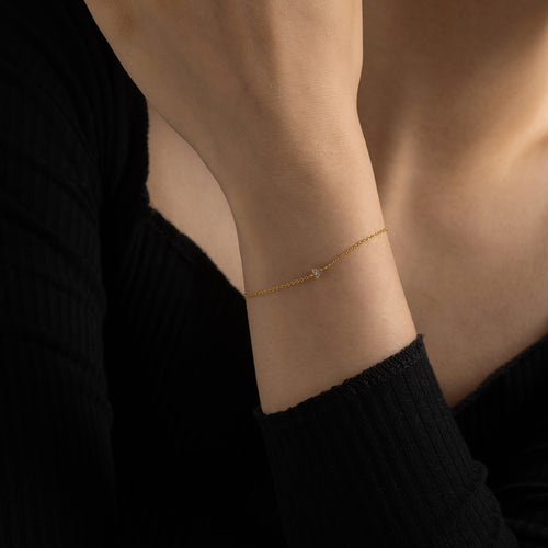 925 Sterling Silver Bracelet Women's Simple All-match Slim Chain