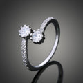 Anillo de compromiso y boda para venta rápida en eBay, adornado a mano, circonita de alta calidad, lujo europeo y americano, explosión de comercio exterior