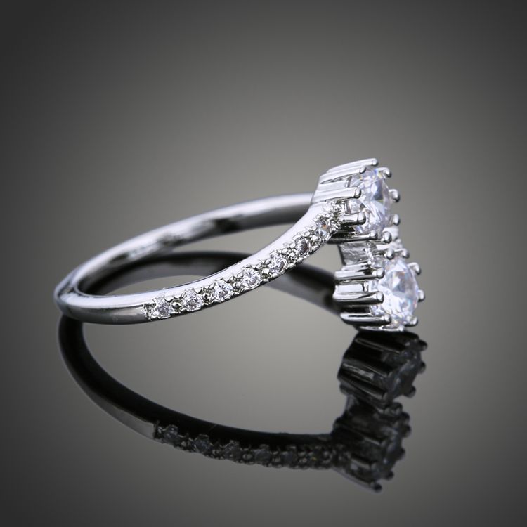 Anillo de compromiso y boda para venta rápida en eBay, adornado a mano, circonita de alta calidad, lujo europeo y americano, explosión de comercio exterior
