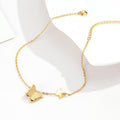 Tobillera de oro con mariposa y cadena sencilla