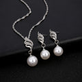 Europe and the United States eBay explosion models accessories wholesale bride accessories Pearl Diamond Necklace Set Earrings wavy lines