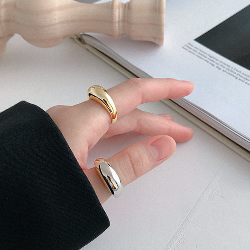 Mode Halbmondring Ring Persönlichkeit Trendring