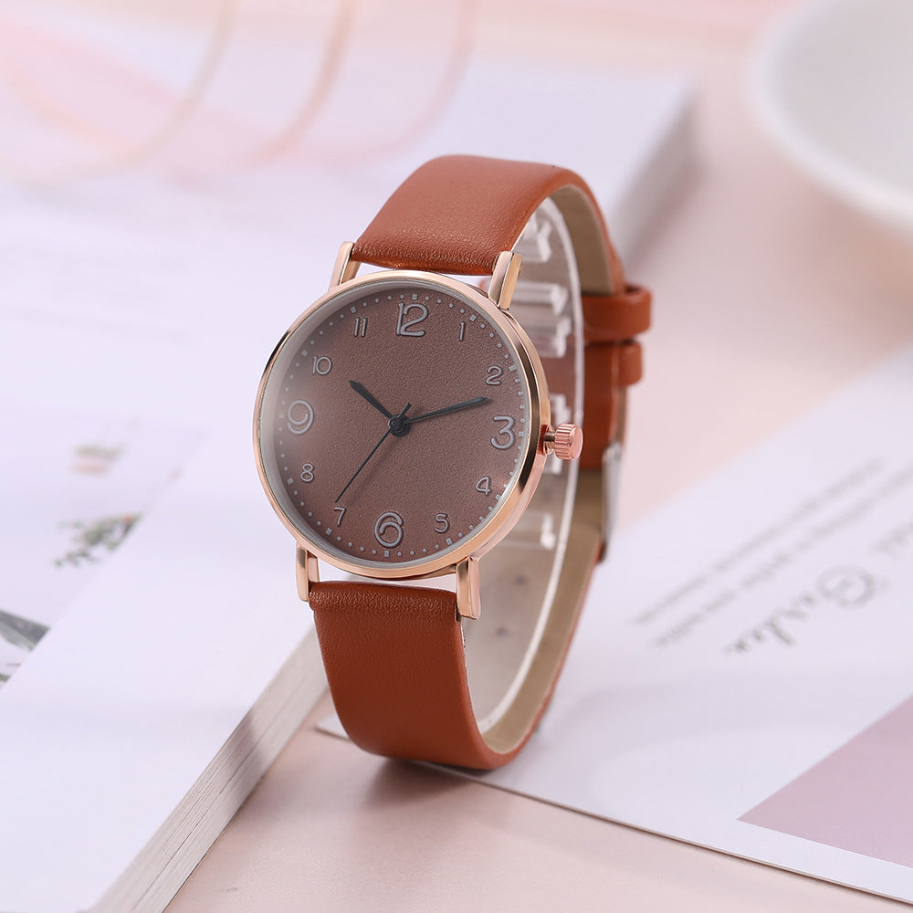 Reloj de cuarzo de cuero