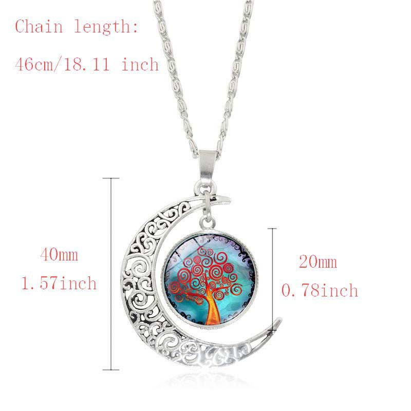 Baum des Lebens Zeit-Edelstein Ohrringe Schmuck Halsketten-Set