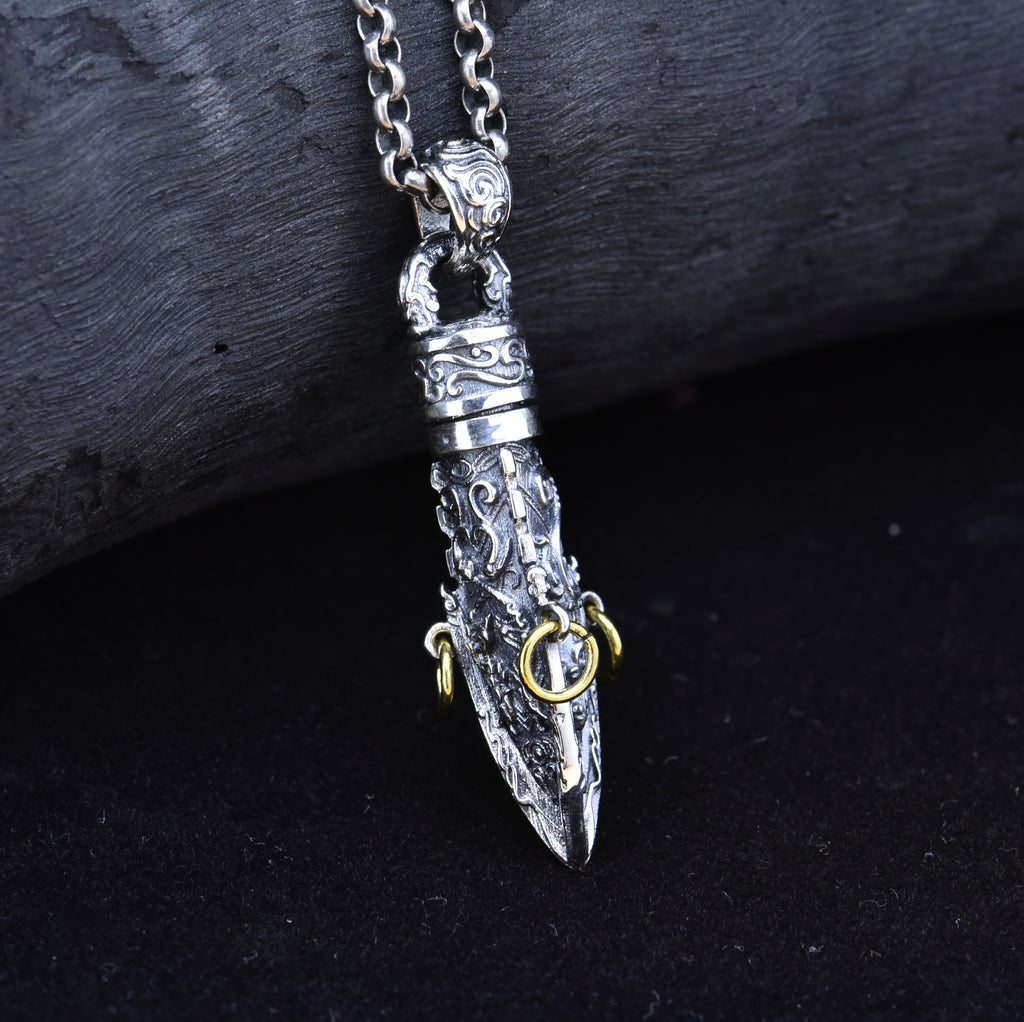 925 Sterling Silver Vajra Pendant