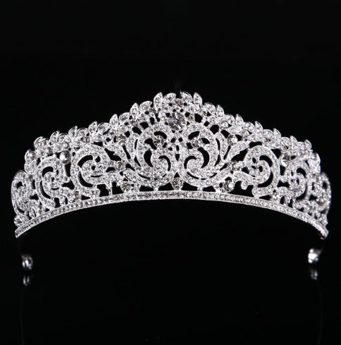 Neue Mode Barock Luxus Kristall AB Brautkrone Tiara Hellgoldene Tiara Diademe für Frauen Braut Haar Hochzeit Accessoires