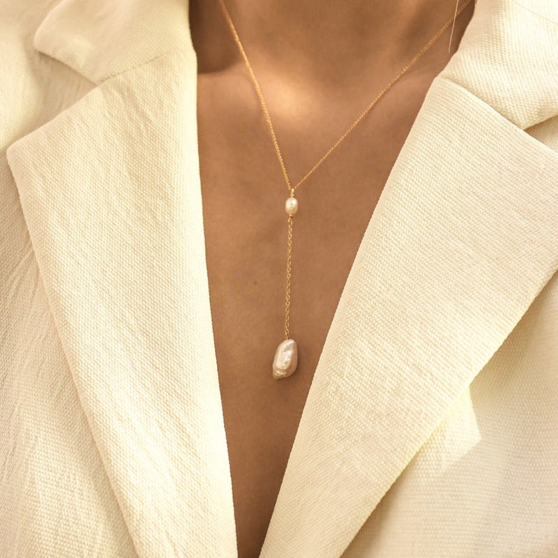 Personalized Ins Style Simple Pearl Pendant Necklace