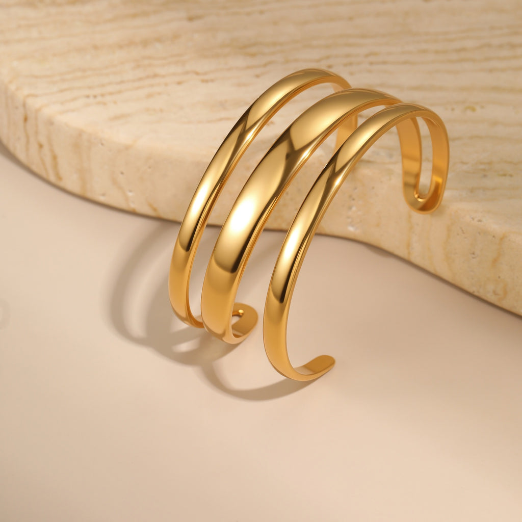 Pulsera de acero inoxidable de apertura sencilla