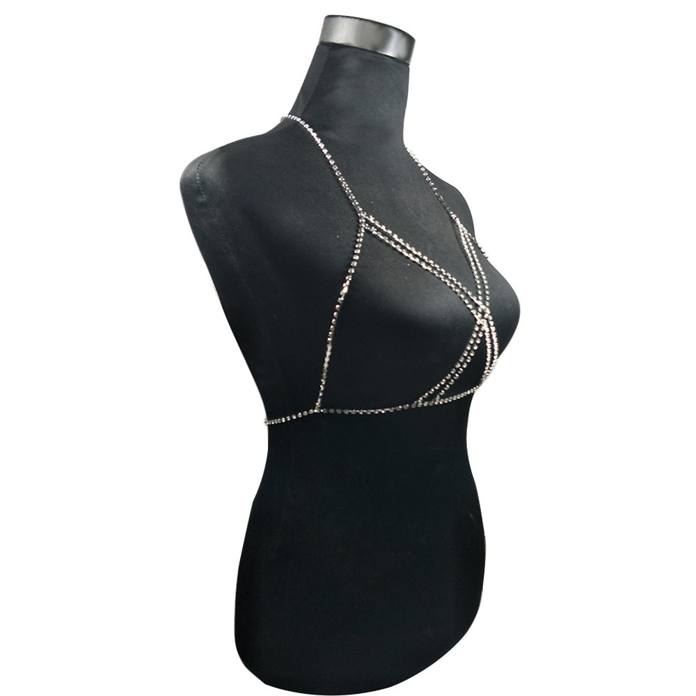 Cadena para el cuerpo de diamante, cadena para el pecho