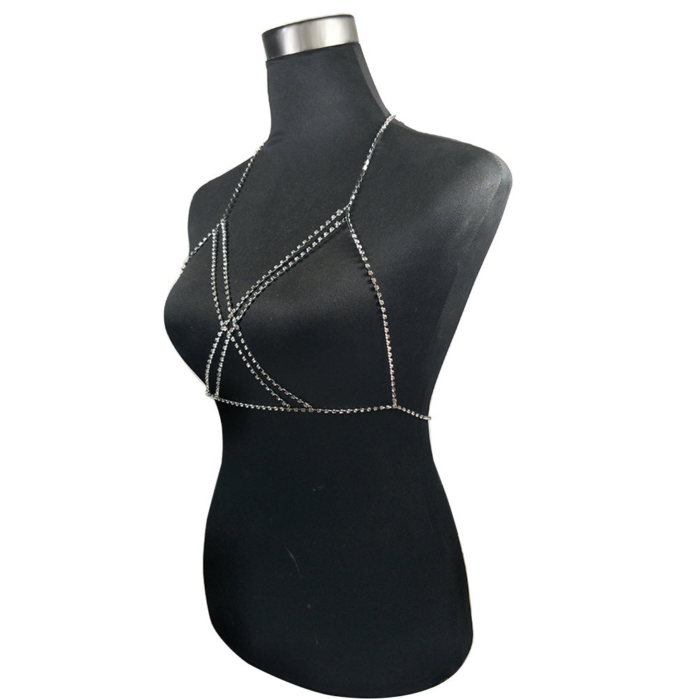 Cadena para el cuerpo de diamante, cadena para el pecho