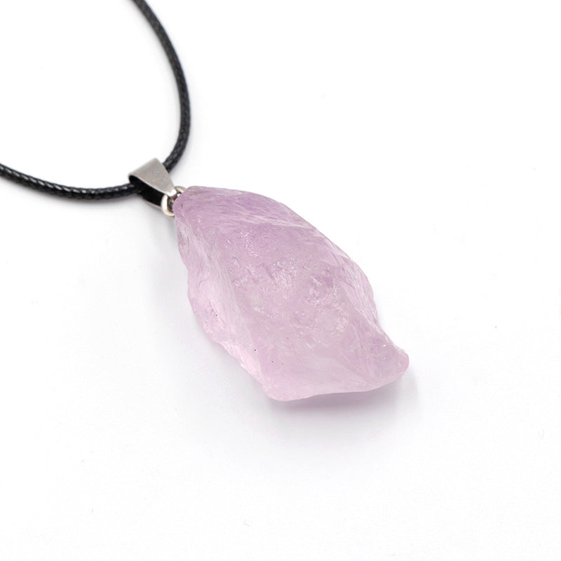 Naturstein Rohstein Anhänger Kristall Achat Multicolor Unregelmäßiger Erdbeerquarz Amethyst