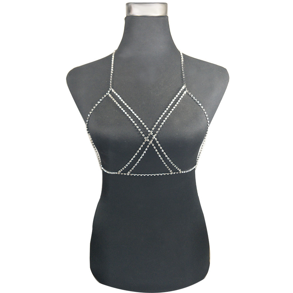 Cadena para el cuerpo de diamante, cadena para el pecho