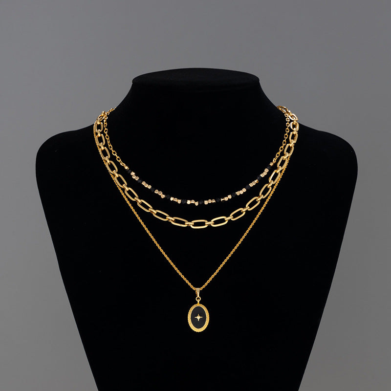 18k Gold Necklace Accessories Star Clavicle Chain