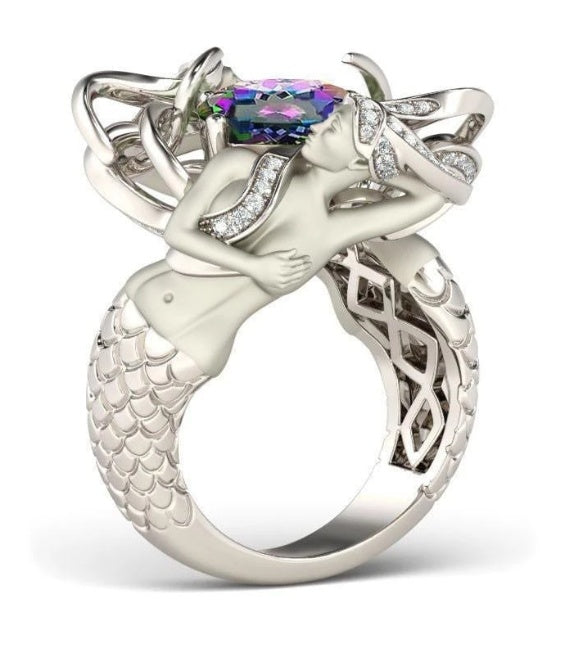 Kissenschliff Roter Natürlicher Rubin Edelstein Ring Luxus 925 Sterling Silber Meerjungfrauenringe für Frauen Hochzeitsschmuck