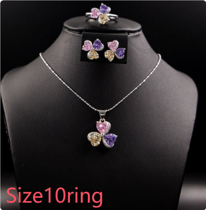 Clover Zirkon-Diamant-Schmuckset für Damen