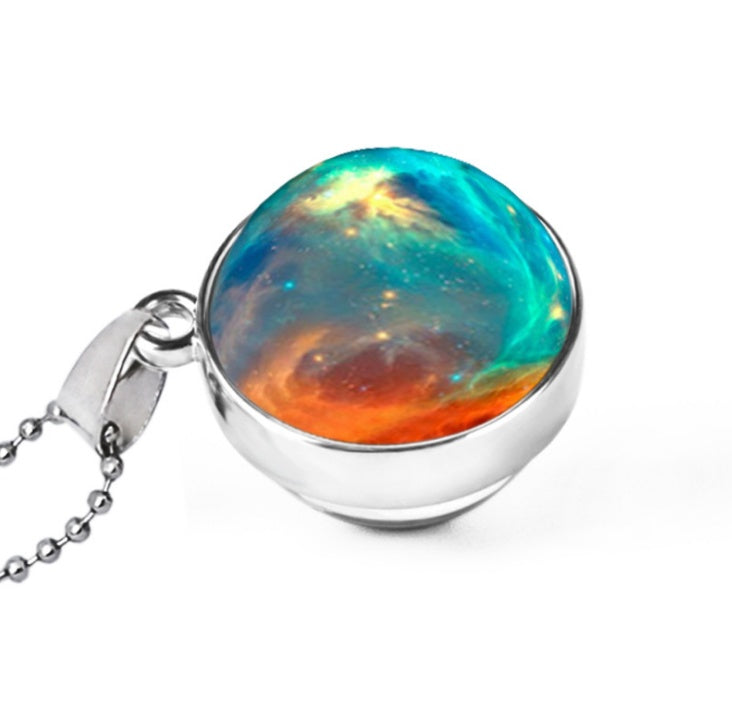 Hemisphäre doppelseitige Galaxie Sternenhimmel Edelsteinkette