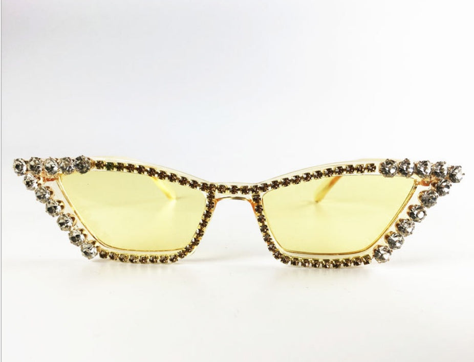 Gafas de sol con montura de diamante