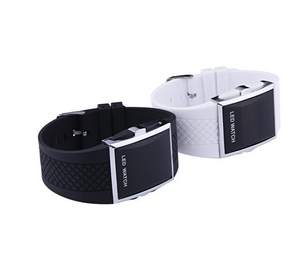 Herren Damen Casual Unisex Weiß Schwarz LED Digital Sport Armbanduhr Armbanduhr Datumsanzeige Uhr