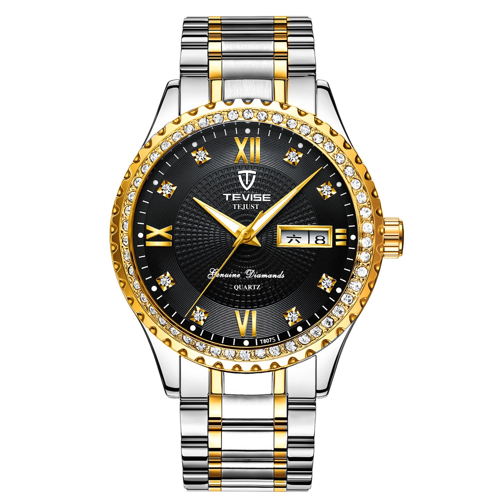 Paar Uhren Quarz Gold Diamant Minimalistische Armbanduhren