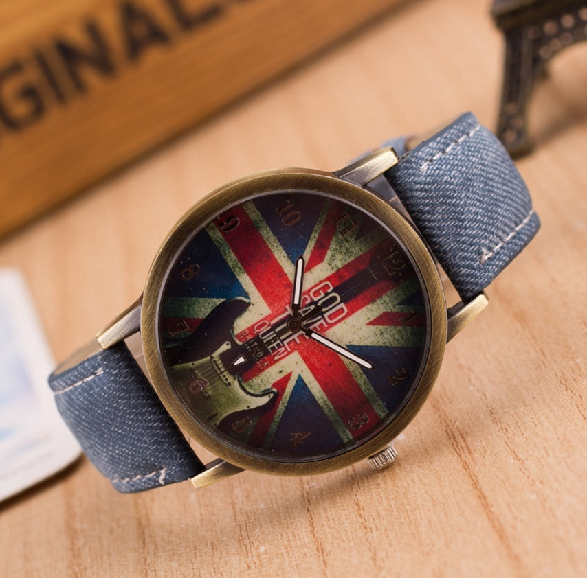 Reloj de pulsera con bandera del Reino Unido