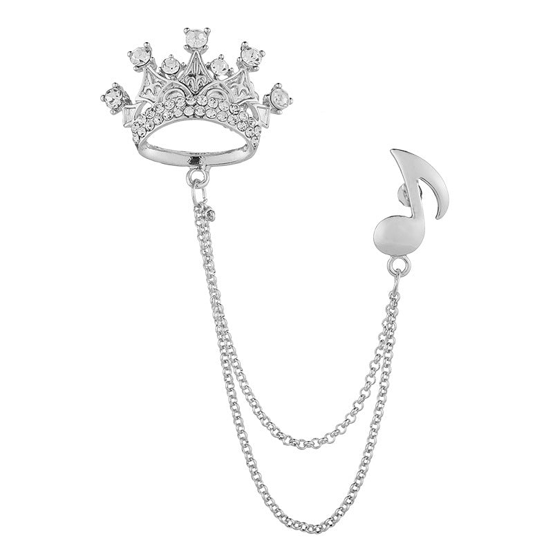 Hochwertige Kronenbrosche Herrenbrosche Anstecknadel Anzug Reversnadel Accessoires