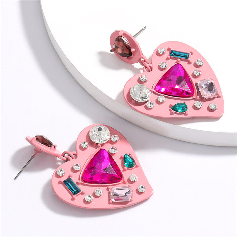 Pendientes de corazón para mujer