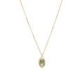 Green natural peridot necklace
