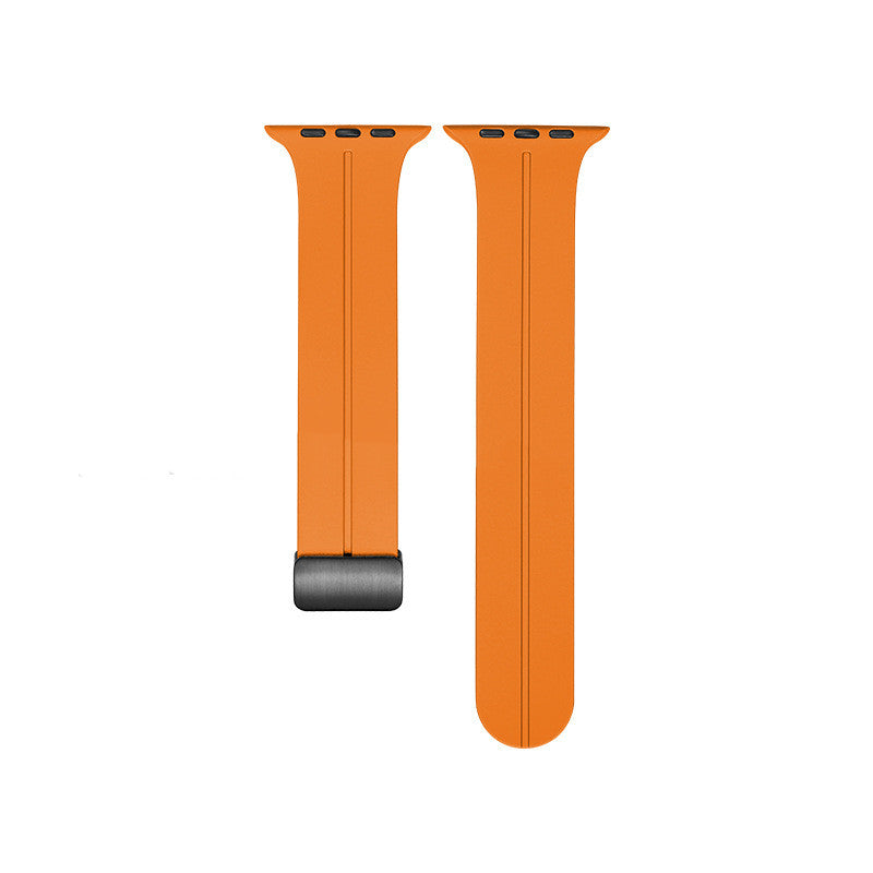 Magnetic Suction Folding Buckle Silicone Watch Band