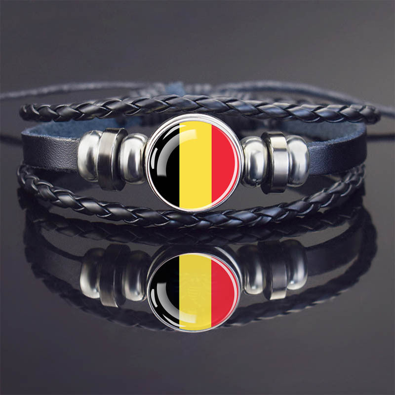 World Flag Bracelet Woven Twisted