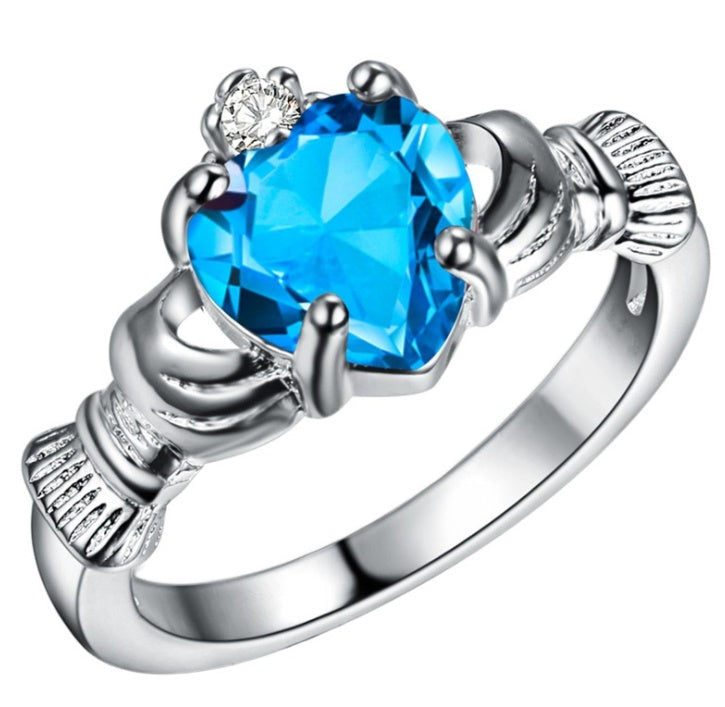 Platin 925 Sterling Silber Schmuck Neuer Schmuck Ring Wunsch Best Buy Europa und Amerika Herzform Schmuck