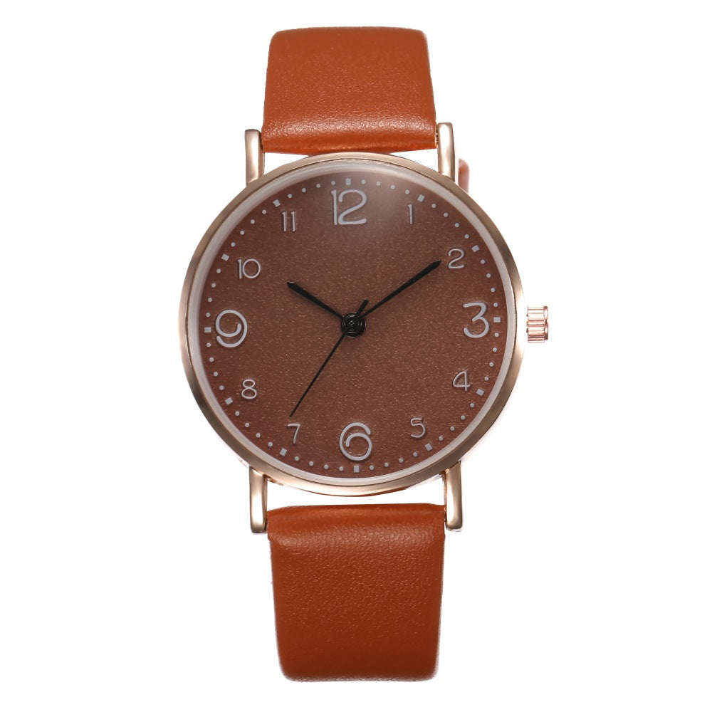 Reloj de cuarzo de cuero