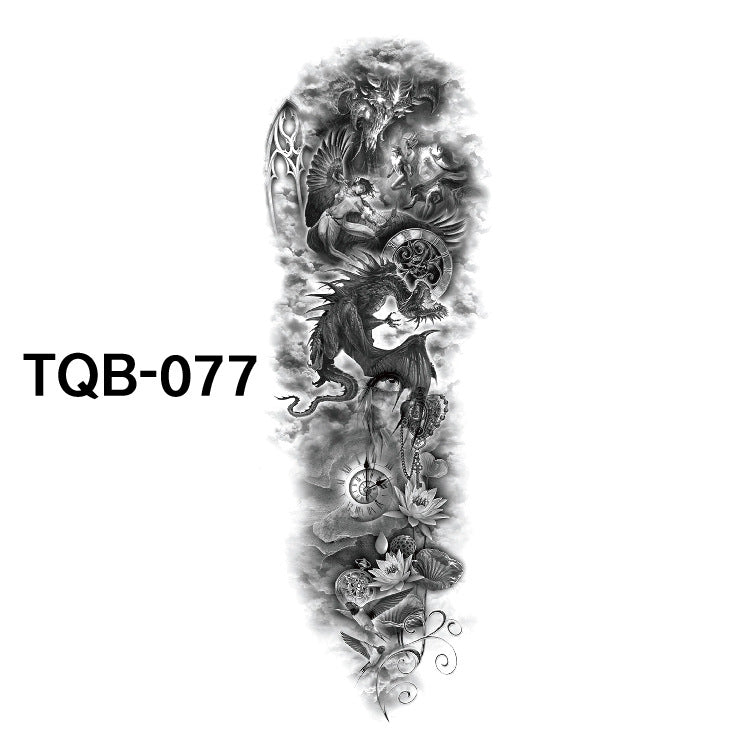 Pegatina de tatuaje impermeable de brazo completo