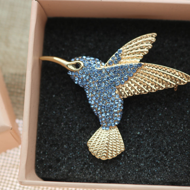 Broche de colibrí retro bonito para mujer