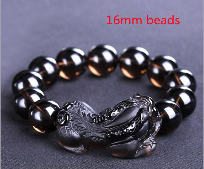 Kaiguang Natürliches Eis-Arten-Schwarz-Anthrazit-Himbeerarmband Große mattierte Zapfen-Himbeer-Handschnur mit Herren-Handschnur