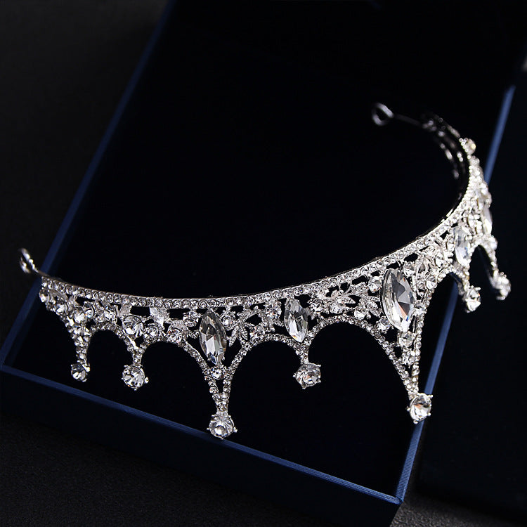Princesa coreana Boda Nupcial Tiara Joyas Accesorios para el cabello CORONA DE REINA corona de diamantes