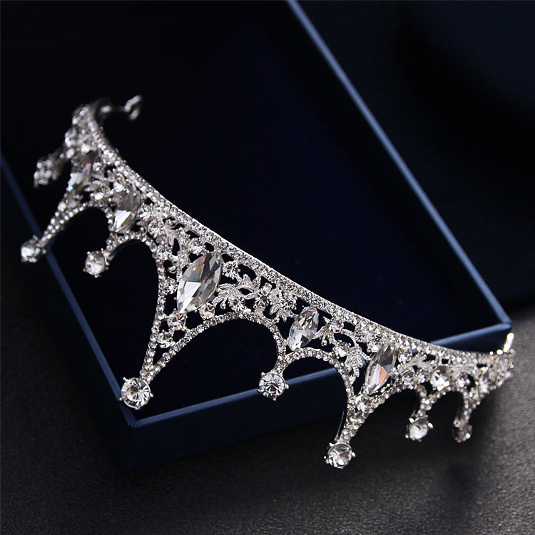 Princesa coreana Boda Nupcial Tiara Joyas Accesorios para el cabello CORONA DE REINA corona de diamantes