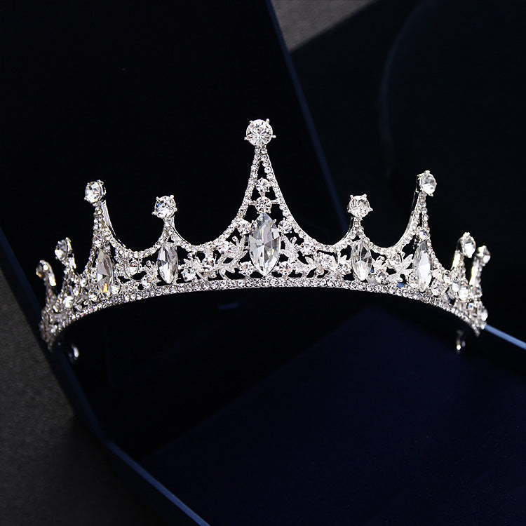 Princesa coreana Boda Nupcial Tiara Joyas Accesorios para el cabello CORONA DE REINA corona de diamantes
