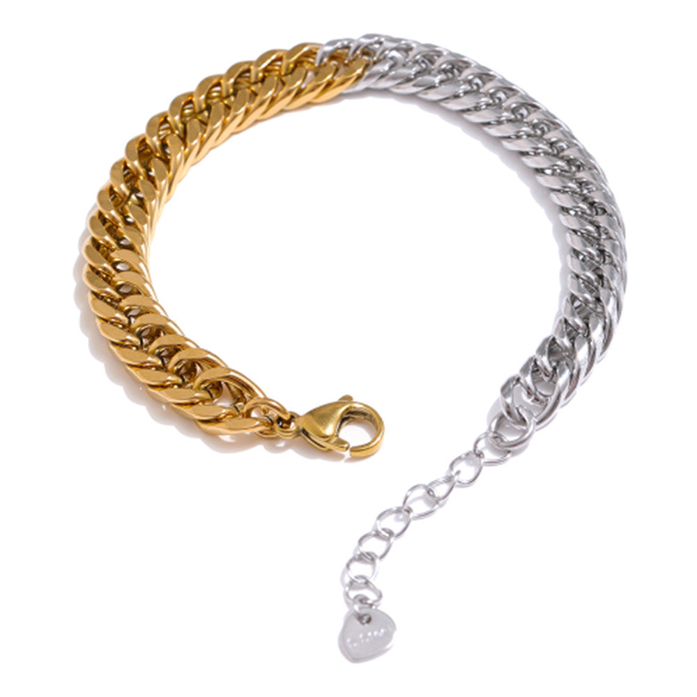 Zweifarbige kubanische Kette Armband