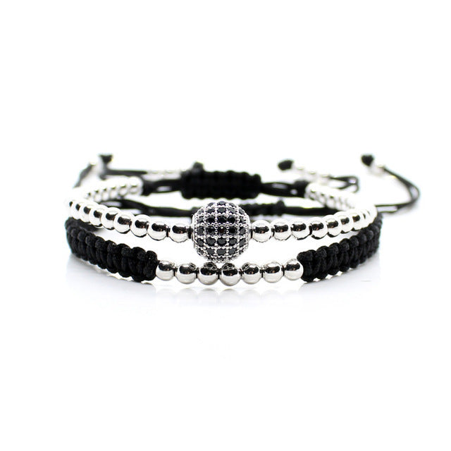 Pulseras de tobillo para hombre con colgantes de plata